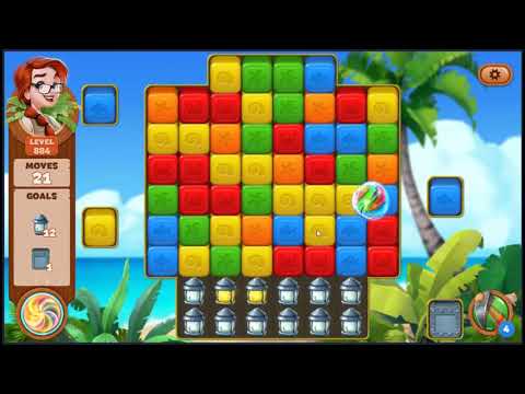Lost Island Blast Adventure Level 884 - NO BOOSTERS 🏝️ | SKILLGAMING ✔️