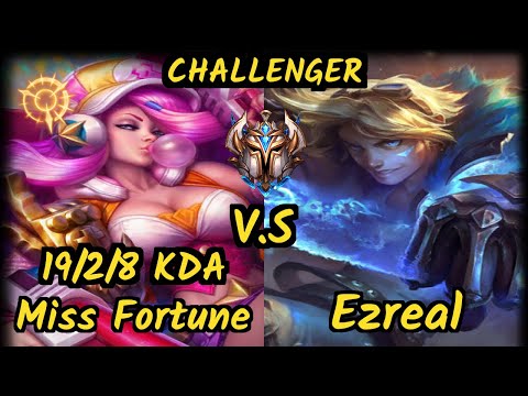 BJK HolyPhoenix (MISS FORTUNE) vs EZREAL - 19/2/8 KDA BOTTOM ADC CHALLENGER GAMEPLAY - EUW
