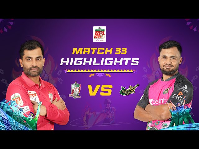 Highlights | Match 33: Fortune Barishal vs Sylhet Strikers