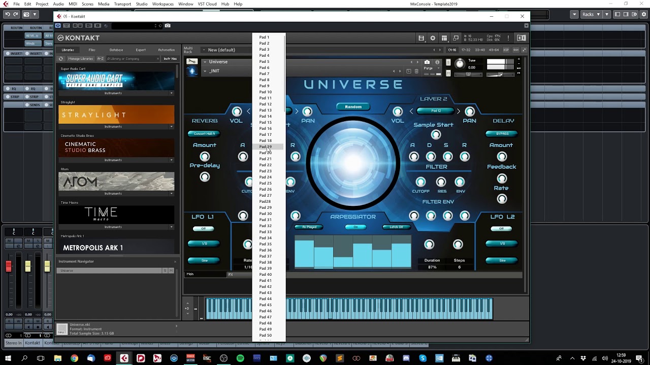 Universe - Konktakt 6 library  - Features overview