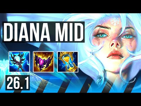 DIANA vs YASUO (MID) | 4k gold comeback | KR Master | 26.1