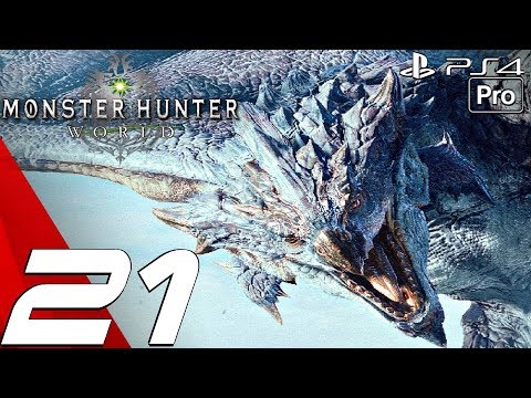 Monster Hunter World - Gameplay Walkthrough Part 21 - Azure Rathalos Hunt (PS4 PRO)