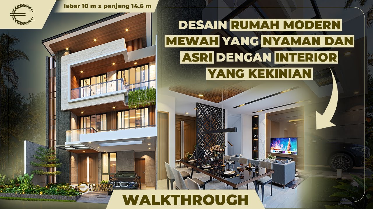 Video 3D Mrs. Violin Modern House 3 Floors Design - Jakarta