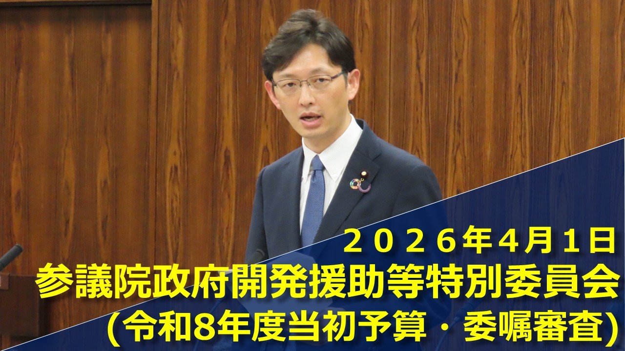 2026.4.1 参議院政府開発援助及び国際協力・人道支援等に関する特別委員会