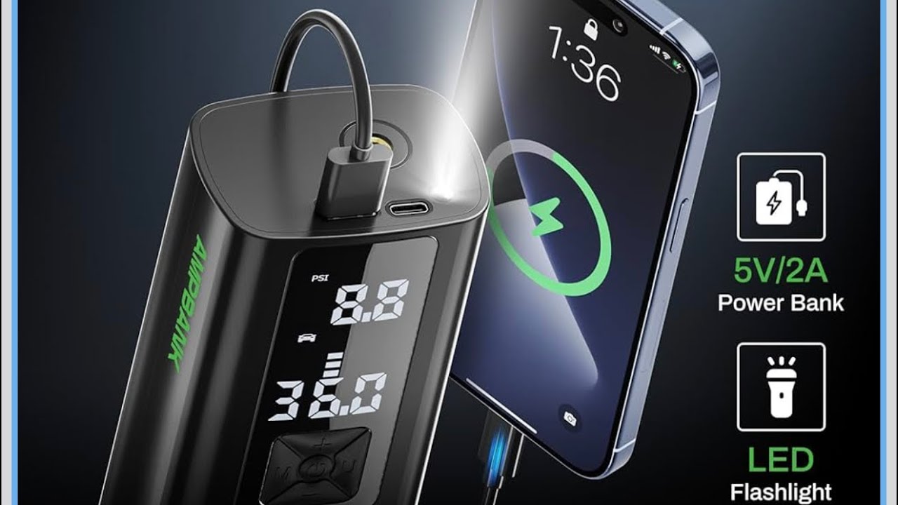 AMPBANK AT003 Tire Inflator Portable Air Compressor unboxing & Testing on Mazda 3 