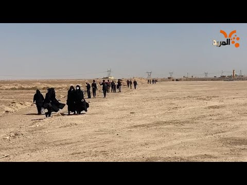 شاهد بالفيديو.. من الشلامجة الى كربلاء .. الزوار الايرانيين يهتفون .. لبيك يا حسين #المربد