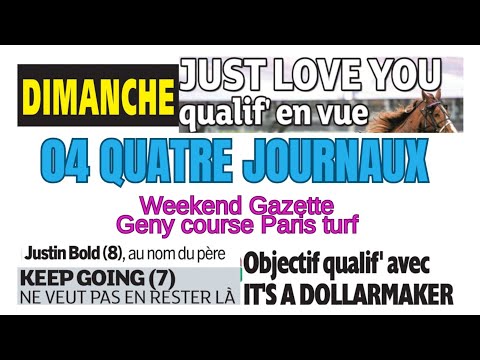 04 QUATRE JOURNAUX WEEKEND GAZETTE GENY COURSE P.TURF 07.12.25 KEEP GOING NE VEUT PAS EN RESTER LÀ  
