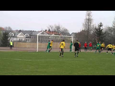 Szynaka Motor Lubawa - Mrągowia Mrągowo III liga 27.04.2013  bramka dla Mrągowi