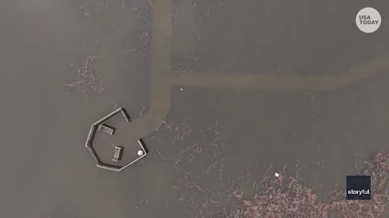 Drone footage captures flood damage in Northern Michigan: Over a dozen bridges closed or failed