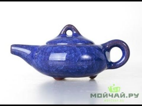 Teapot # 2511, ceramic/ glaze «ice crack»,150 ml.