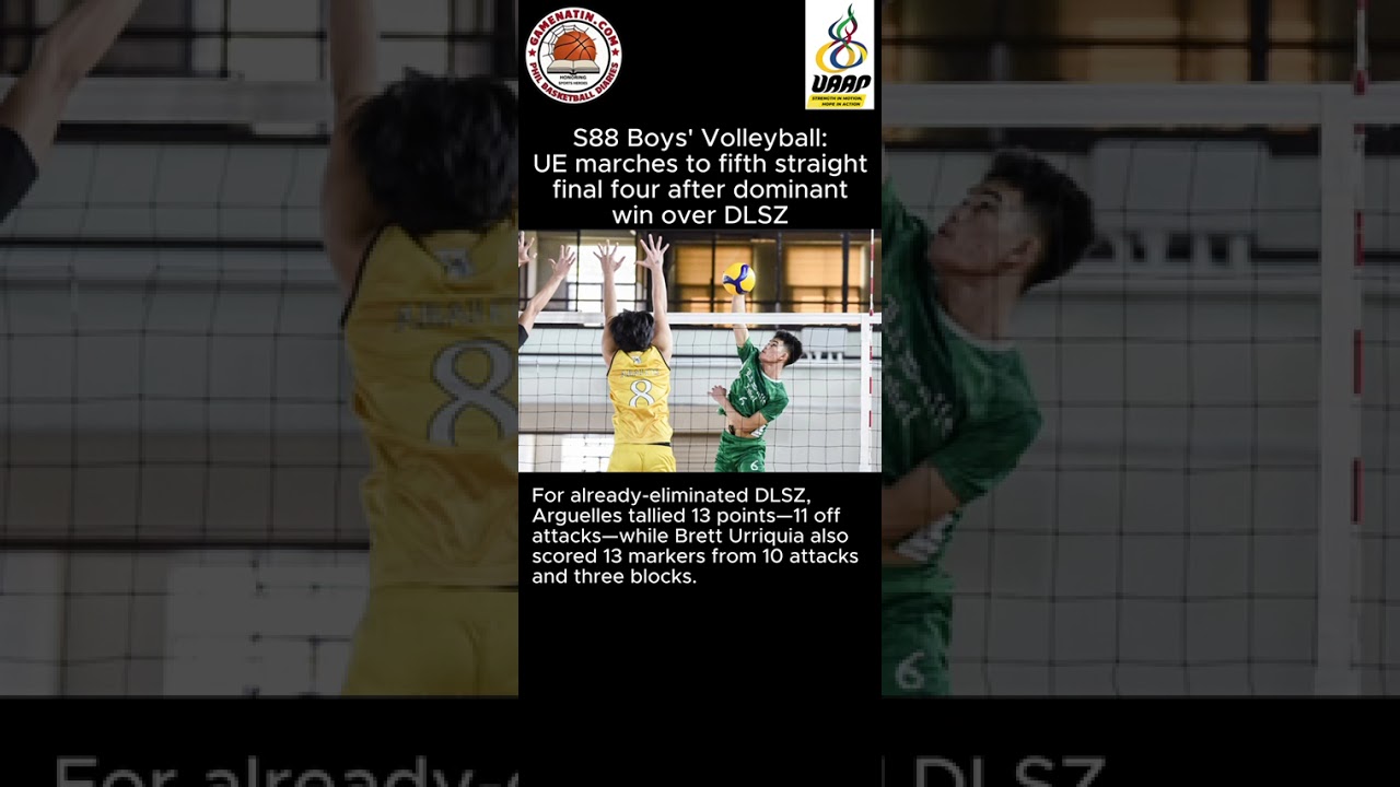 UAAP Boys' Volleyball: UE dominates DLSU to keep pace with FEU