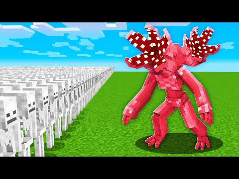 Unleash Floki's 1000 SKELETON ARMY on Mega Bosses! (Minecraft Mob Battle)