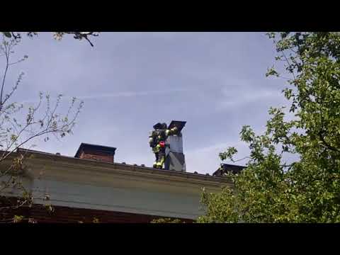 Cville Fire responds to Hotel E kitchen fire 04/10/17 at UVA