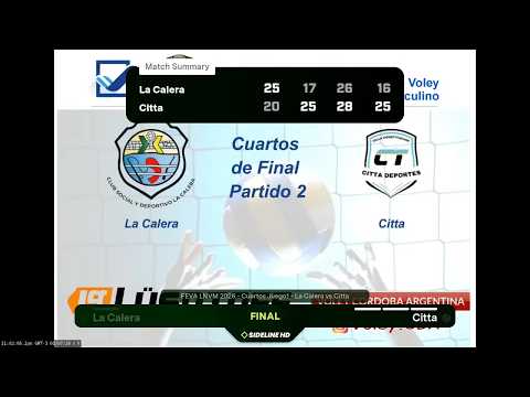 FEVA LNVM 2026 - Cuartos de Final - Juego2 - La Calera vs Citta - Parte2(CAM1 HD)