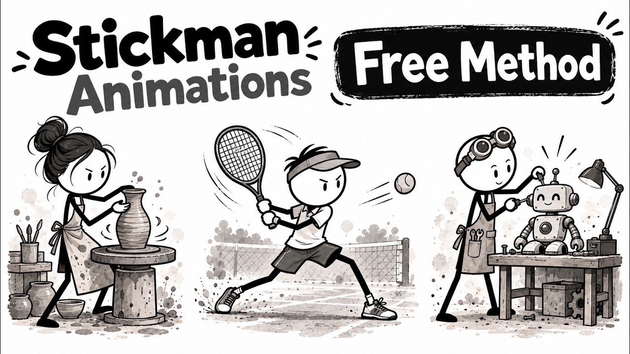 How I Create Stickman Animation with AI 100% FREE FOREVER