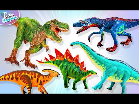 28 Incredible Dinosaurs - T-Rex, Stegosaurus, Brachiosaurus, Diplodocus, Herrerasaurus, Raptor