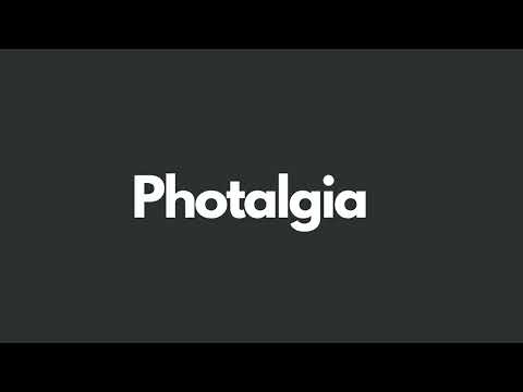 Photalgia meaning