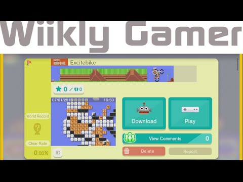 Super Mario Maker - Excitebike, Music and art level