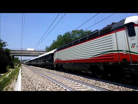 I SALUTI DALLA E.402B CON IL VENICE SIMPLON E DALL' ETR610 CH-SBB A LENTATE. 7 - 7 - 201