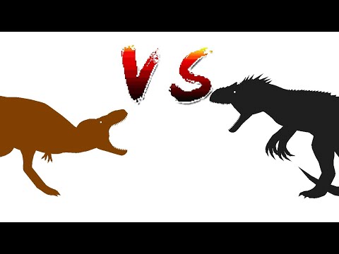 t rex vs indominus rex but its Like those Olds animations