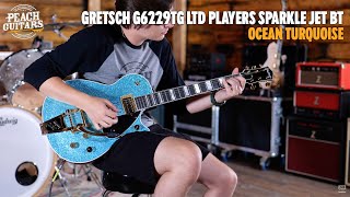 Video thumbnail for No Talking...Just Tones | Gretsch G6229TG LTD Players Sparkle Jet BT | Ocean Turquoise by Peach Guitars