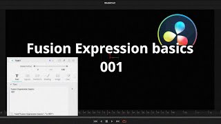 Fusion Expression BASICS. DaVinci Resolve