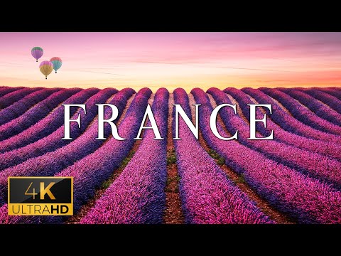 FLYING OVER FRANCE (4K UHD) - Peaceful Music With Wonderful Natural Landscape For Relaxation On TV
