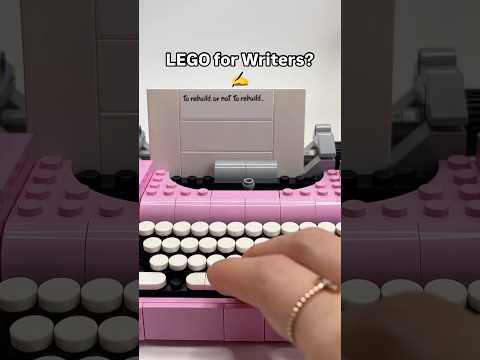 LEGO for writers! ⌨️🩷 This is the Creator 3in1 typewriter in pink 🍬 #legocreator #typewriter