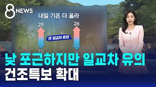[날씨] 낮 포근하지만 일교차 유의..건조특보 확대 / SBS 8뉴스