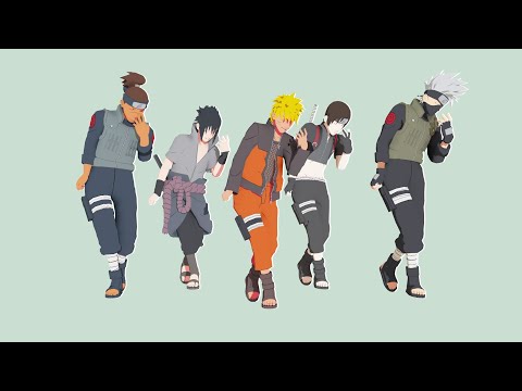 【Naruto MMD/2K/60FPS】 Move like Jagger - Iruka*Sasuke*Naruto*Sai*Kakashi