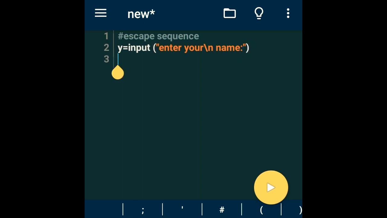 escape sequence in python