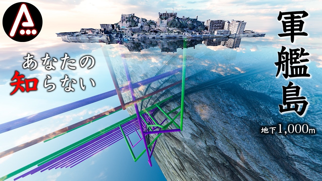 世界遺産の秘密【軍艦島の地下1,000mには何が？】三菱が掘った炭鉱の全貌
