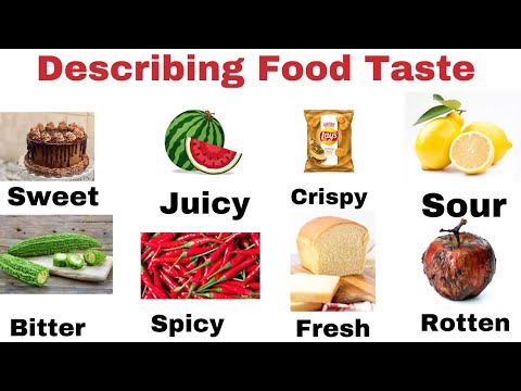 Food Taste related vocabulary | Describing food - Adjectives | Vocabulary in English | Food Tastes