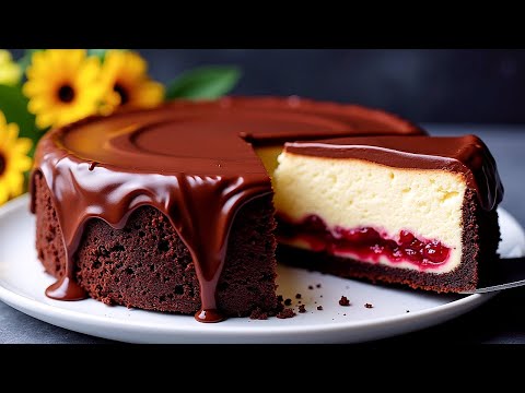 Der beste Käsekuchen nach Omas Rezept. Die perfekte Kombination aus Quark, Schokolade und Kirschen.