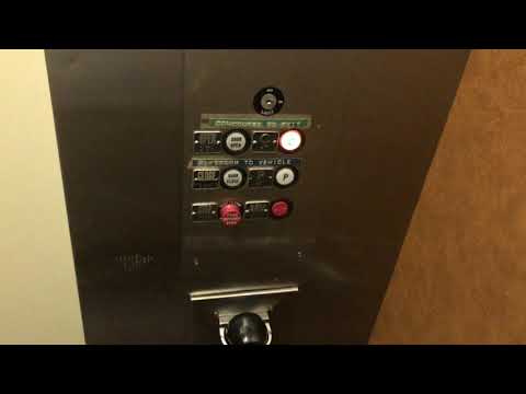 Vintage Haughton hydraulic elevator - WVU Health Sciences Center PRT station - Morgantown