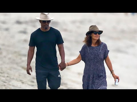 Katie Holmes and Jamie Foxx Spotted Holding Hands During Romantic Stroll on the Beach