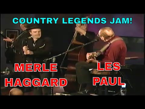 MERLE HAGGARD Stops and Jams with Guitar Legend LES PAUL at a NY Night Club