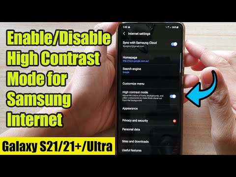 Galaxy S21/Ultra/Plus: How to Enable/Disable High Contrast Mode for Samsung Internet