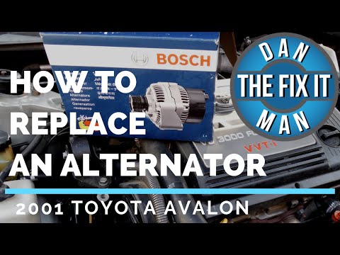 2001 TOYOTA AVALON ALTERNATOR REPLACEMENT - DIY - BOSCH ALTERNATOR