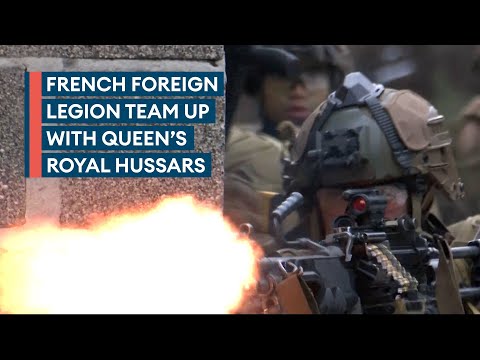 French Foreign Legion trains with UK troops and tanks in Germany