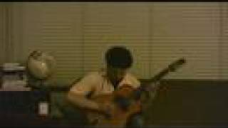 Free jazz improvisation solo guitar