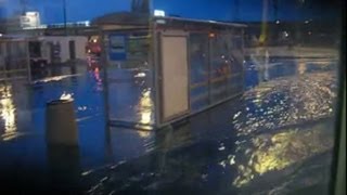 preview picture of video 'Potop na pętli autobusowej Żerań FSO w Warszawie'