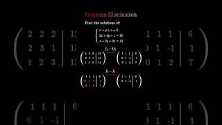 Gaussian Elimination METHOD