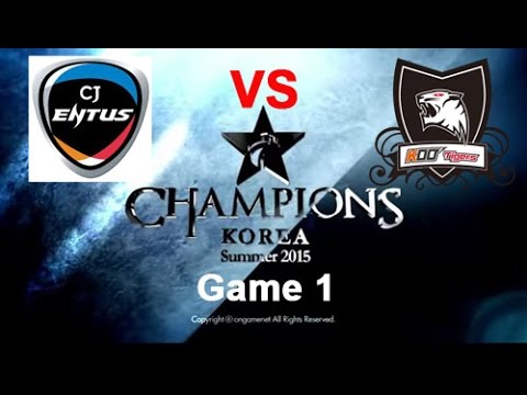 CJ Entus vs KOO Tigers LCK Summer 2015 | Round 2 - Week 7 - Game 1
