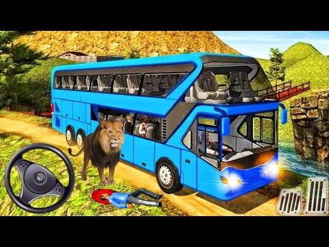 Black US Police off-road Coach Bus - Uphill Driving Simulator New - Android Gameplay
