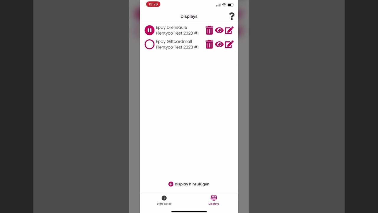 11 - Falsch angelegtes Display löschen