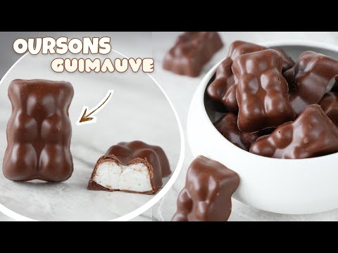 Homemade Marshmallow Bears Coated in Chocolate