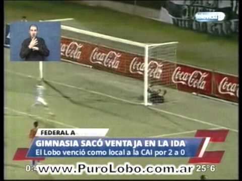 www.PuroLobo.com.ar:  Gimnasia (MZA) 2 - CAI (CR) 0- Fase 3/Ida  - Federal A 2014