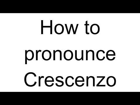 How to Pronounce Crescenzo (Italian)
