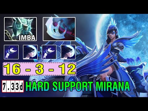 Most Kill [Mirana] Hard Support Crazy Build Gleipnir + Manta Carry Game Dota2 7.33D